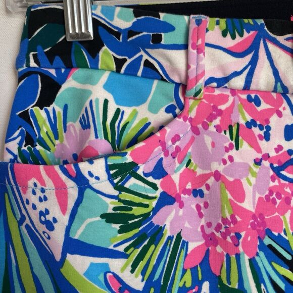 Lilly Pulitzer Pants Size 4 Multicolor Floral Tropical Straight Stretch Pockets - Picture 12 of 12